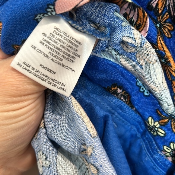 ModCloth Summer Camp Solstice Romper Blue/floral button front medium new w tags - Picture 9 of 10